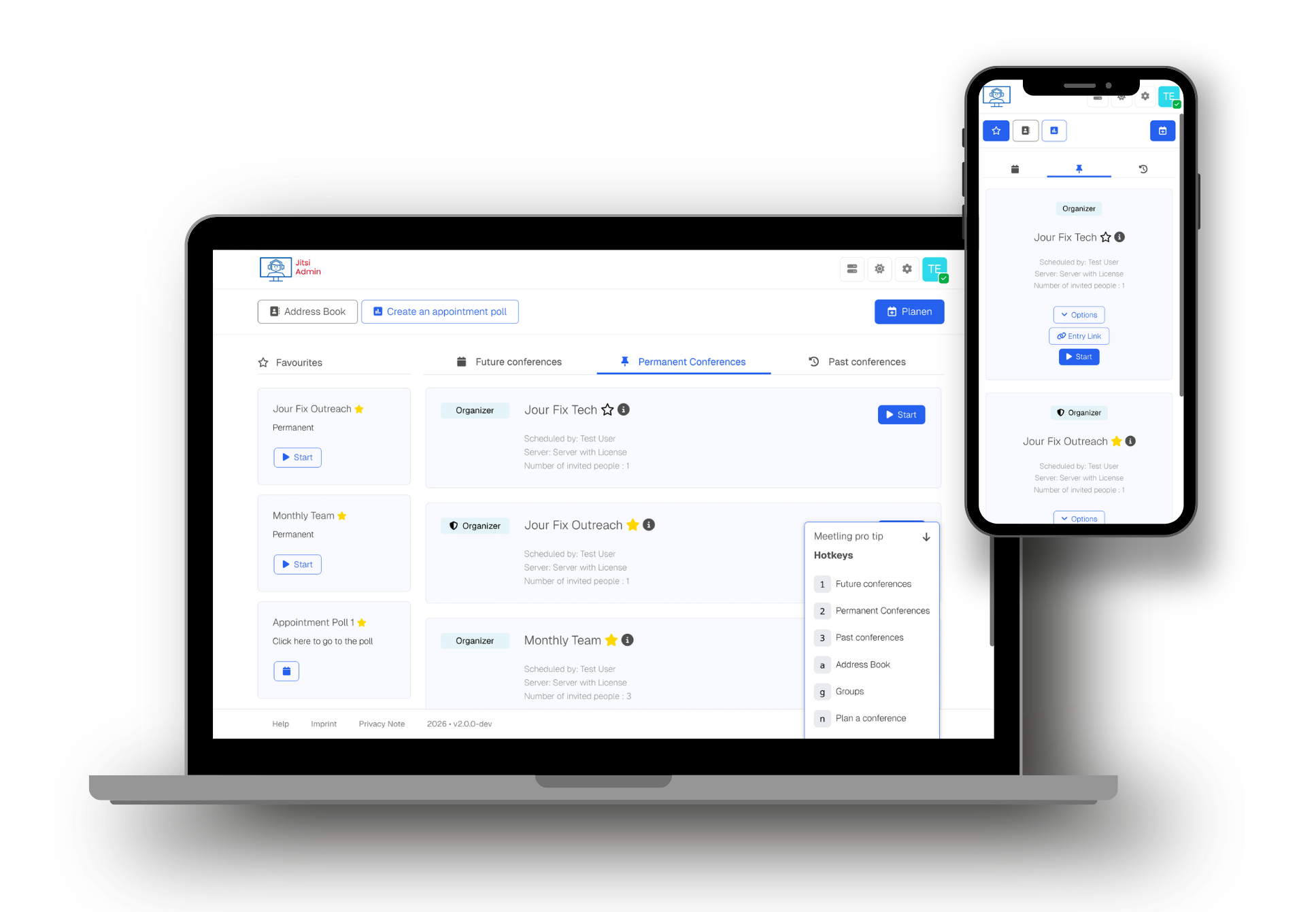 Jitsi Admin Dashboard